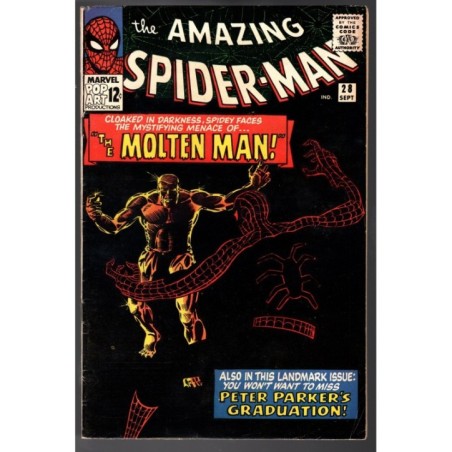 AMAZING SPIDER-MAN  28 - MARVEL 1965 - BAGGED BOARDED - FN+ (6.5)