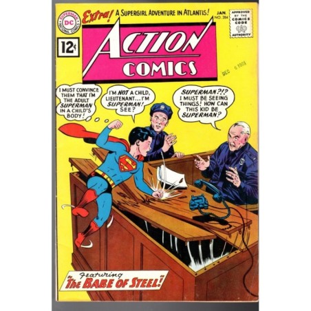 ACTION COMICS  284 - DC COMICS 1961 - BAGGED BOARDED - FN+ (6.5)