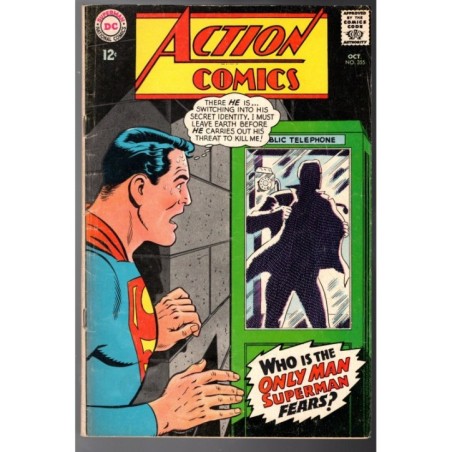 ACTION COMICS  355 - DC COMICS 1967 - BAGGED BOARDED - VG+(4.5)