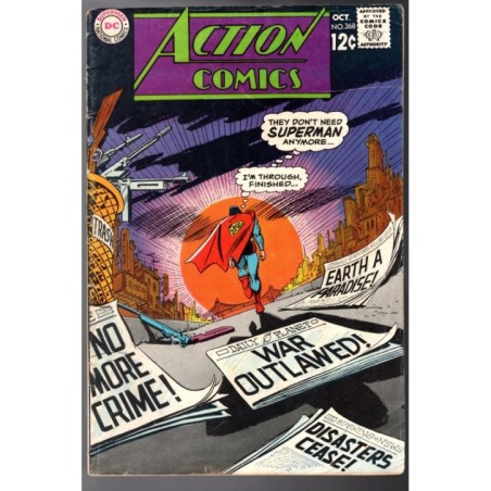 ACTION COMICS  368 - DC COMICS 1968 - BAGGED BOARDED - VG/FN (5.0)