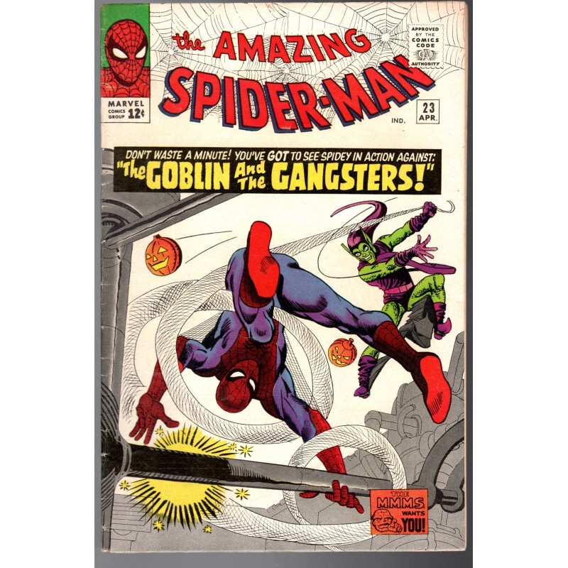 AMAZING SPIDER-MAN  23 - MARVEL 1965 - BAGGED BOARDED - FN/VF (7.0)