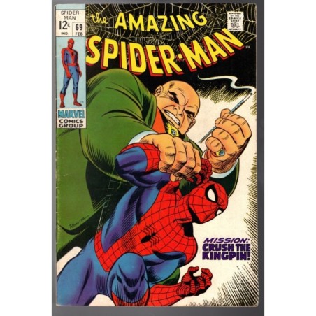 AMAZING SPIDER-MAN  69 - MARVEL 1969 - BAGGED BOARDED - FN+ (6.5)