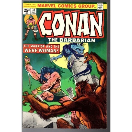 CONAN THE BARBARIAN   38 - MARVEL 1974 - BAGGED BOARDED - VF-(7.5)