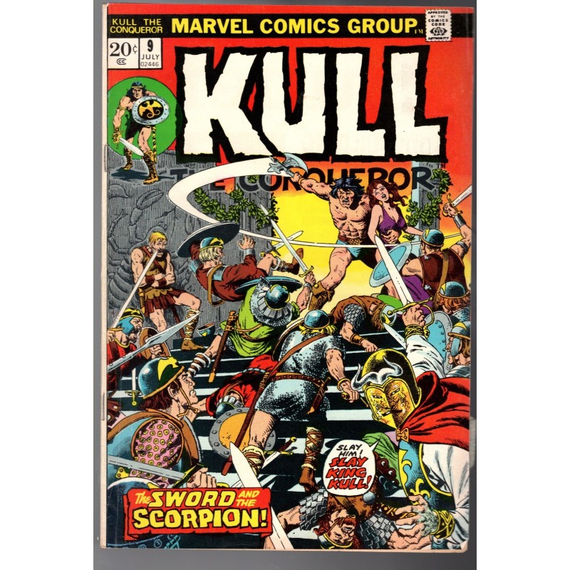 KULL THE DESTROYER  9 - MARVEL 1974 - BAGGED BOARDED - FN/VF (7.0)