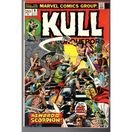KULL THE DESTROYER  9 - MARVEL 1974 - BAGGED BOARDED - FN/VF (7.0)