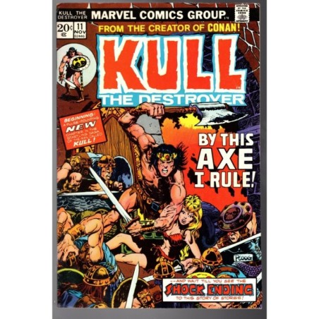 KULL THE DESTROYER  11 - MARVEL 1974 - BAGGED BOARDED - FN/VF (7.0)