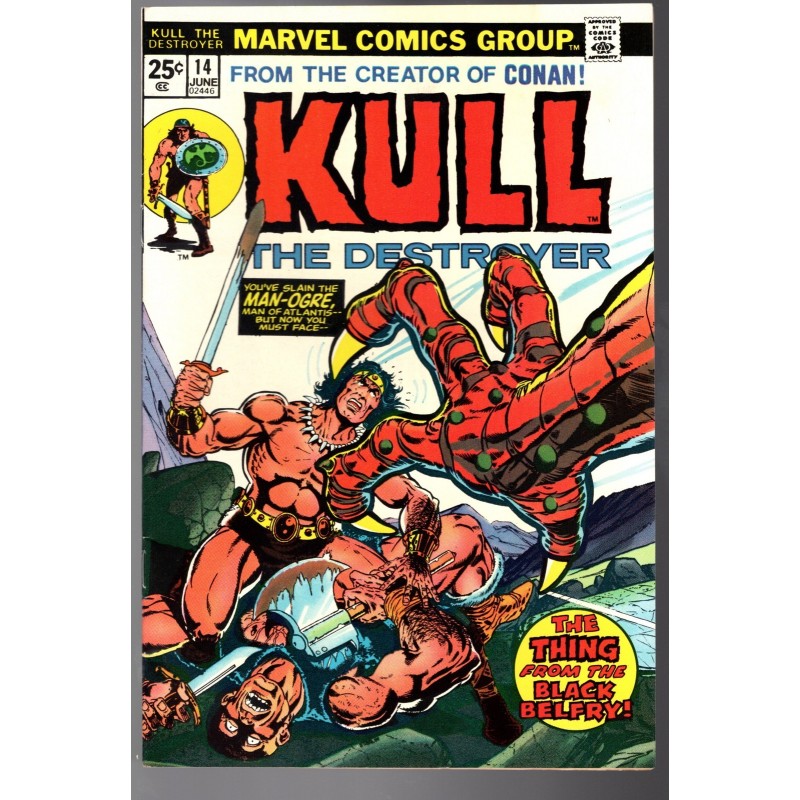KULL THE DESTROYER  14 - MARVEL 1975 - BAGGED BOARDED - VF (8.0)