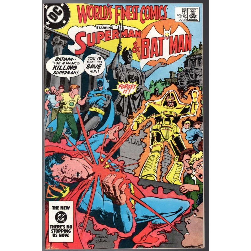 WORLD'S FINEST COMICS 308 - DC COMICS 1984 - BAGGED BOARDED - NM(9.4)