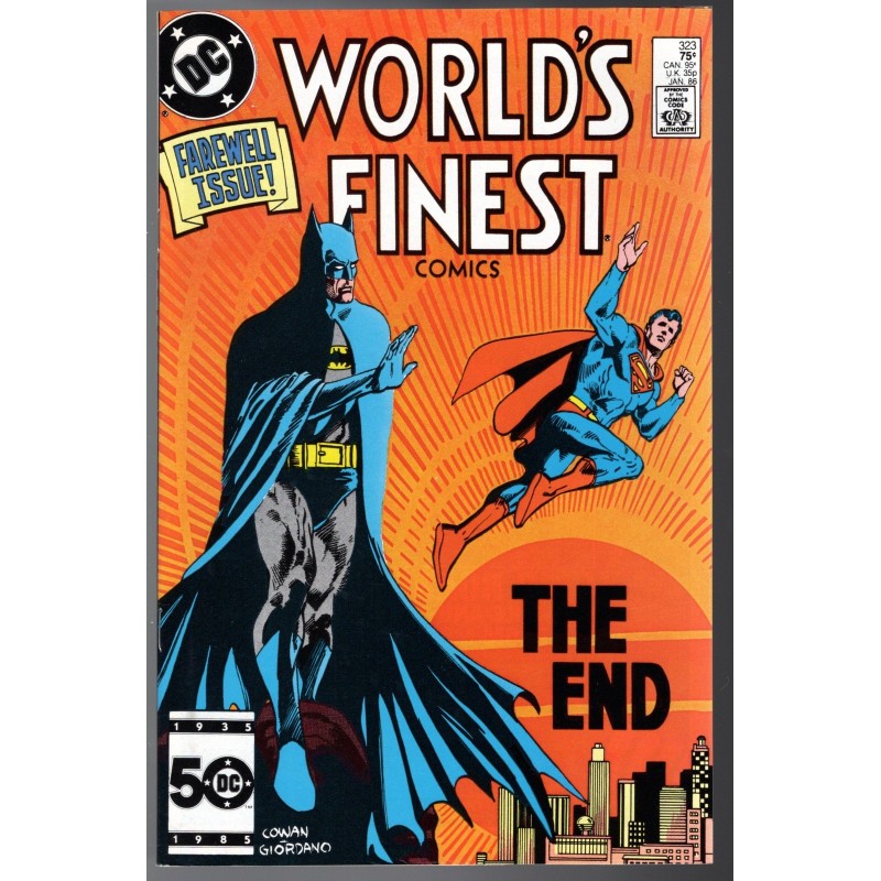 WORLD'S FINEST COMICS 323 - DC COMICS 1986 - BAGGED BOARDED - NM(9.4)