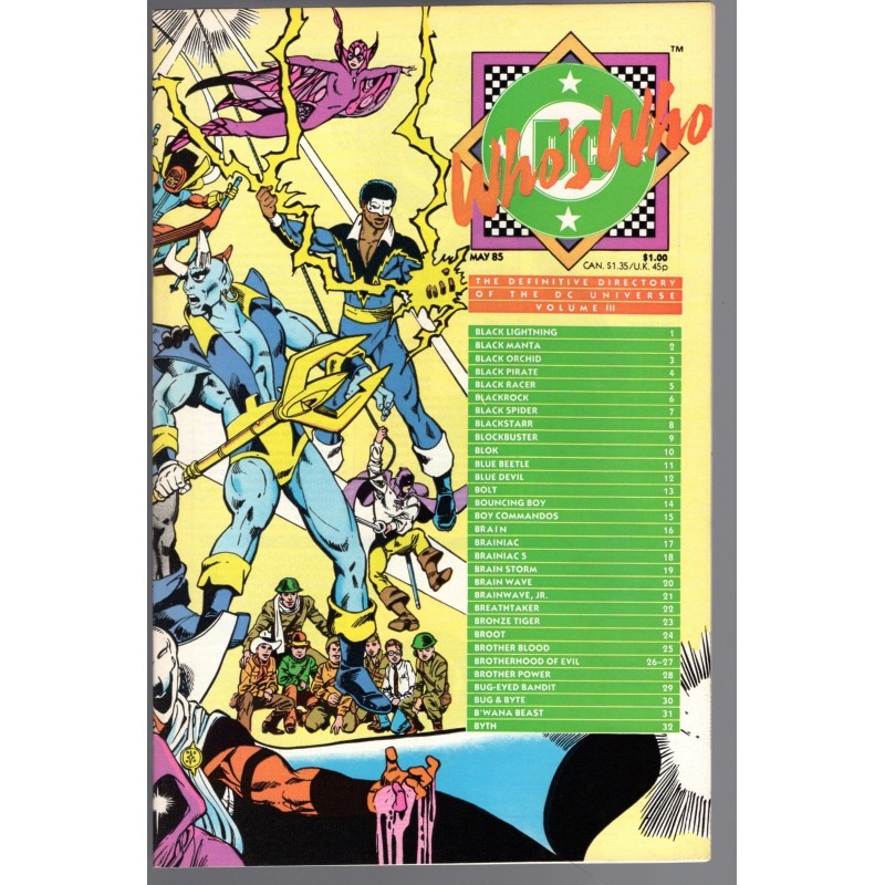WHO'S WHO VOL III - DC COMICS 1985 - BAGGED BOARDED - NM(9.4)