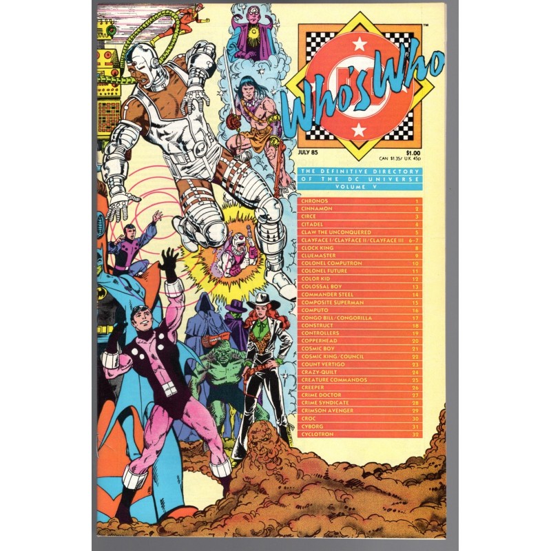 WHO'S WHO VOL V - DC COMICS 1985 - BAGGED BOARDED - NM(9.4)