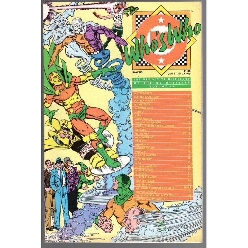 WHO'S WHO VOL XV - DC COMICS 1986 - BAGGED BOARDED - NM(9.4)