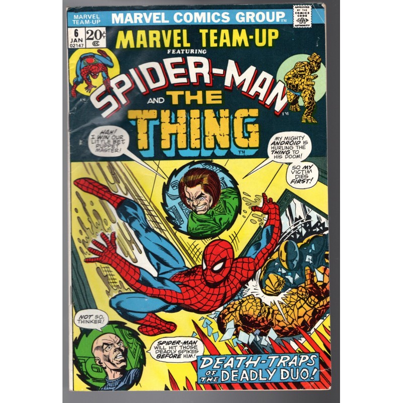 MARVEL TEAM-UP 6 - MARVEL 1972 - BAGGED BOARDED - FN- (5.5)