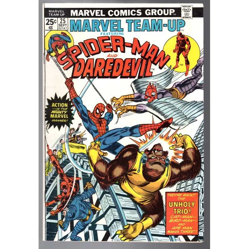 MARVEL TEAM-UP 25 - MARVEL 1974 - BAGGED BOARDED - NM (9.4)