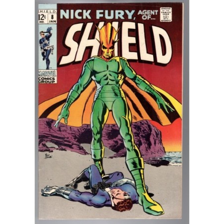NICK FURY, AGENT OF SHIELD 8 - MARVEL 1969 - BAGGED BOARDED - FN (6.0)