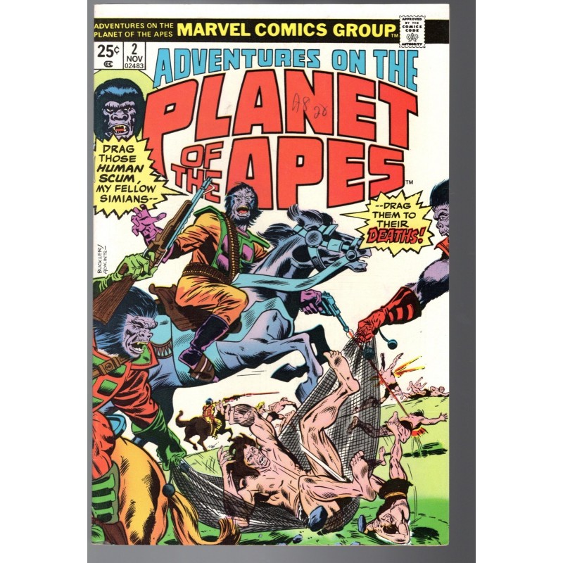 ADVENTURES ON THE PLANET OF APES 2 - MARVEL 1975 - BAGGED BOARDED - VF (8.0)