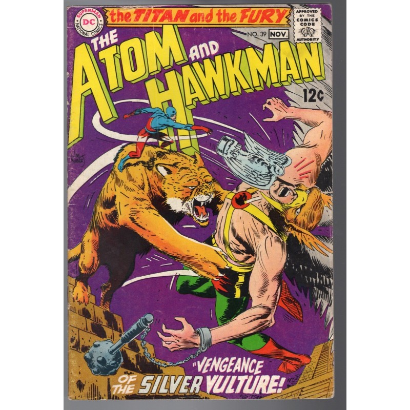 ATOM AND HAWKMAN 39 - DC 1968 - BAGGED BOARDED - VG+(4.5)