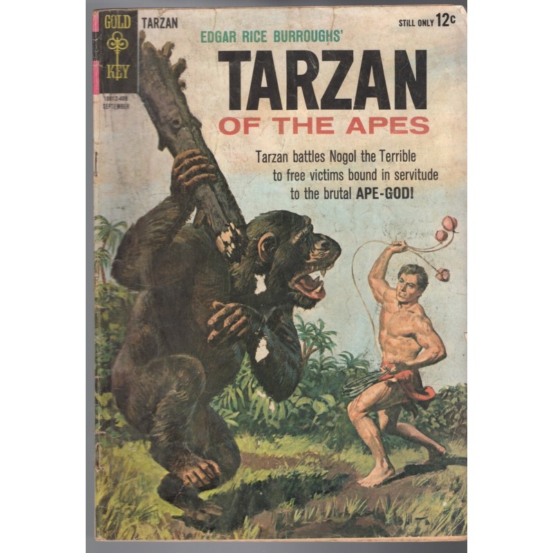 TARZAN OF THE APES 145 - GOLD KEY 1964 - BAGGED BOARDED - GD (2.0)