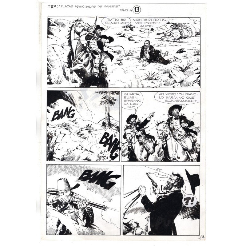 Tex - I fratelli Donegan - p.17 - Miguel Repetto - Tavola Originale  - 2004