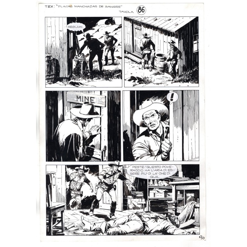 Tex - I fratelli Donegan - p.90 - Miguel Repetto - Tavola Originale  - 2004