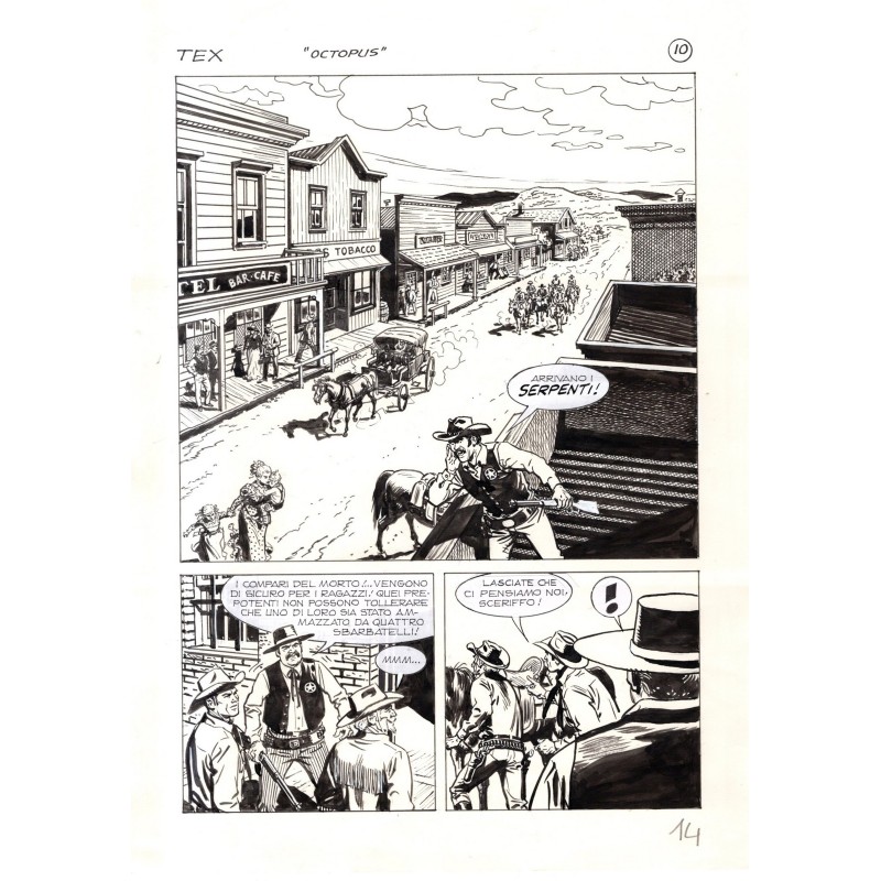 Tex - La banda dei serpenti - p.14 - Ernesto Seijas - Tavola Originale  - 2016