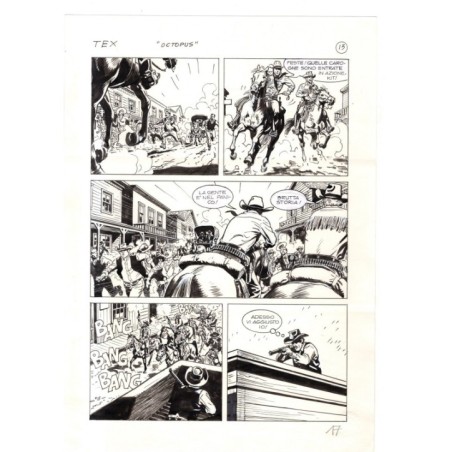 Tex - La banda dei serpenti - p.17 - Ernesto Seijas - Tavola Originale  - 2016
