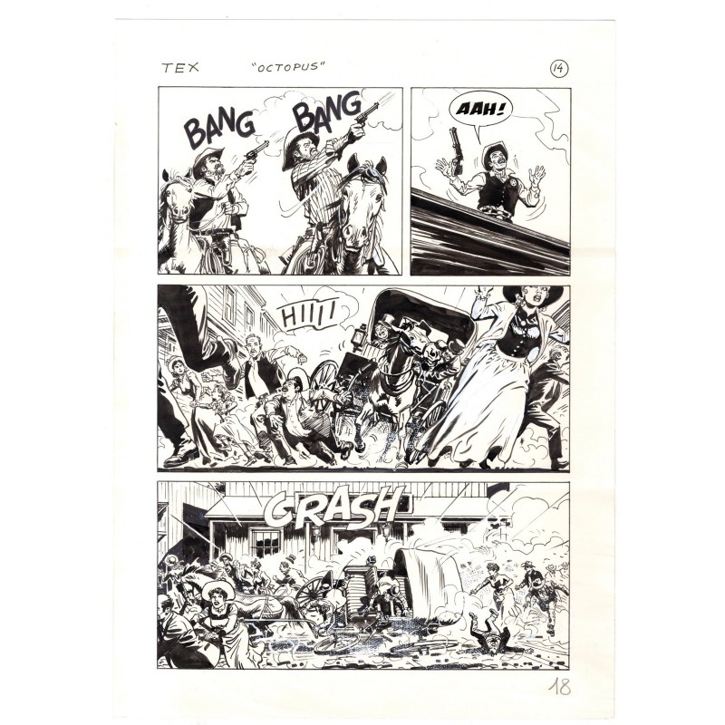 Tex - La banda dei serpenti - p.18 - Ernesto Seijas - Tavola Originale  - 2016