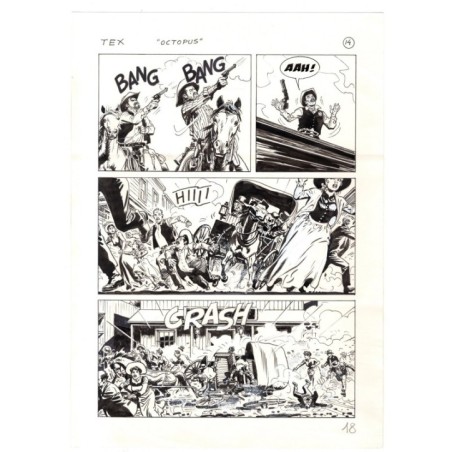 Tex - La banda dei serpenti - p.18 - Ernesto Seijas - Tavola Originale  - 2016