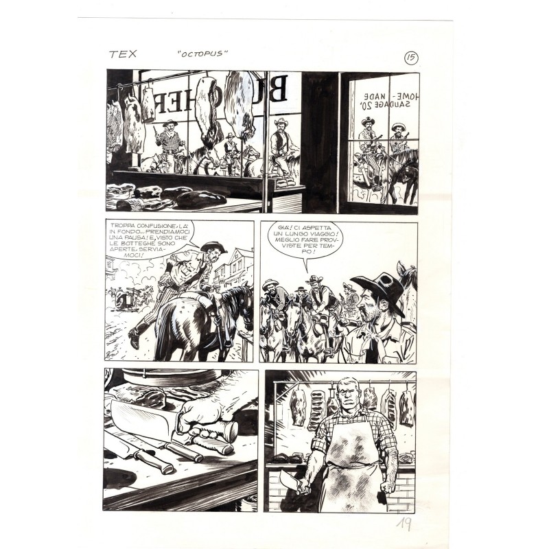 Tex - La banda dei serpenti - p.19 - Ernesto Seijas - Tavola Originale  - 2016