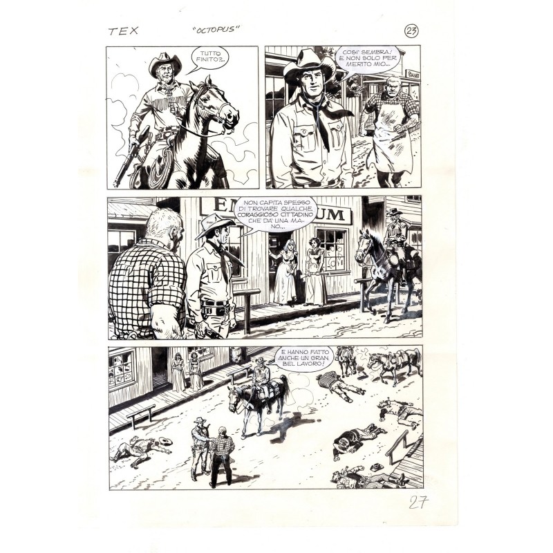 Tex - La banda dei serpenti - p.27 - Ernesto Seijas - Tavola Originale  - 2016