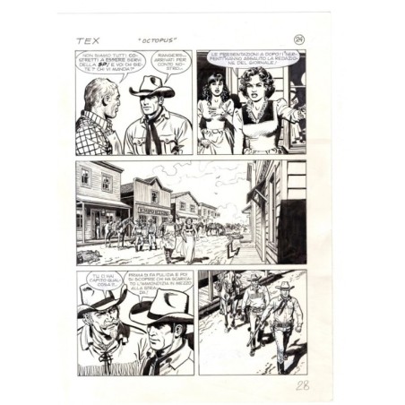 Tex - La banda dei serpenti - p.28 - Ernesto Seijas - Tavola Originale  - 2016