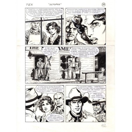 Tex - La banda dei serpenti - p.32 - Ernesto Seijas - Tavola Originale  - 2016
