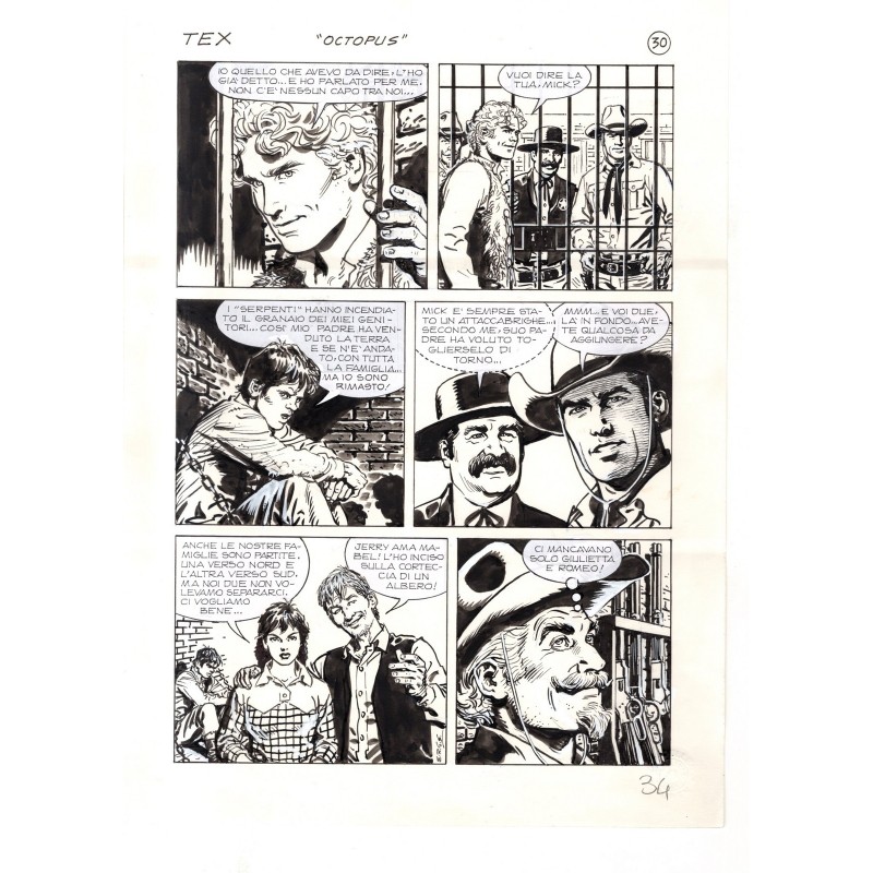 Tex - La banda dei serpenti - p.34 - Ernesto Seijas - Tavola Originale  - 2016