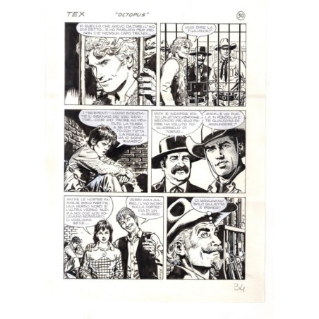 Tex - La banda dei serpenti - p.34 - Ernesto Seijas - Tavola Originale  - 2016