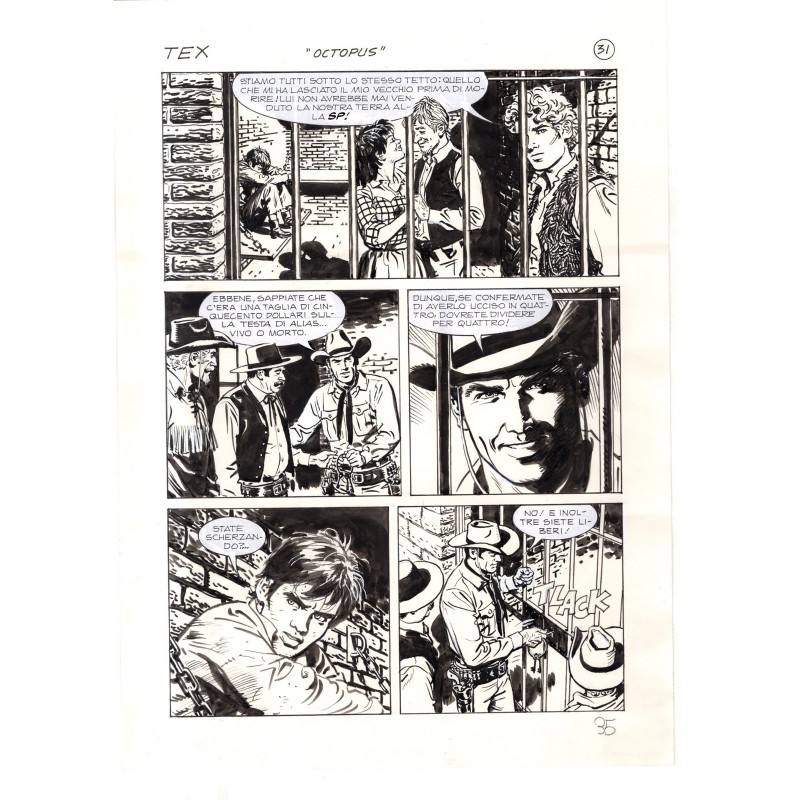 Tex - La banda dei serpenti - p.35 - Ernesto Seijas - Tavola Originale  - 2016