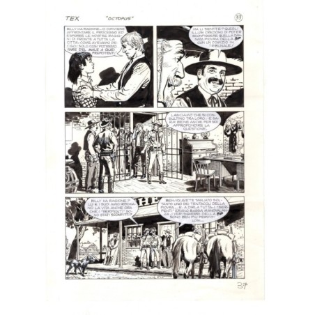 Tex - La banda dei serpenti - p.37 - Ernesto Seijas - Tavola Originale  - 2016