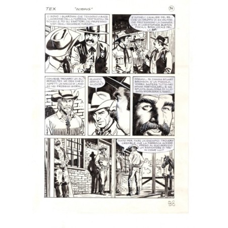 Tex - La banda dei serpenti - p.38 - Ernesto Seijas - Tavola Originale  - 2016