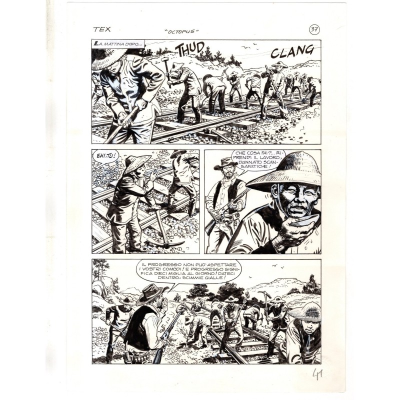 Tex - La banda dei serpenti - p.41 - Ernesto Seijas - Tavola Originale  - 2016