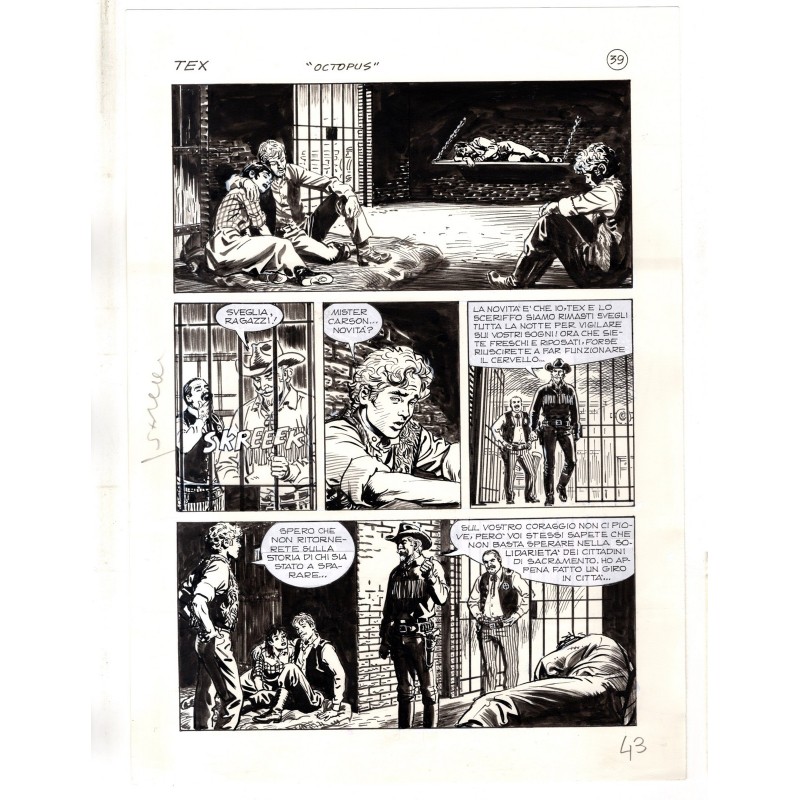 Tex - La banda dei serpenti - p.43 - Ernesto Seijas - Tavola Originale  - 2016