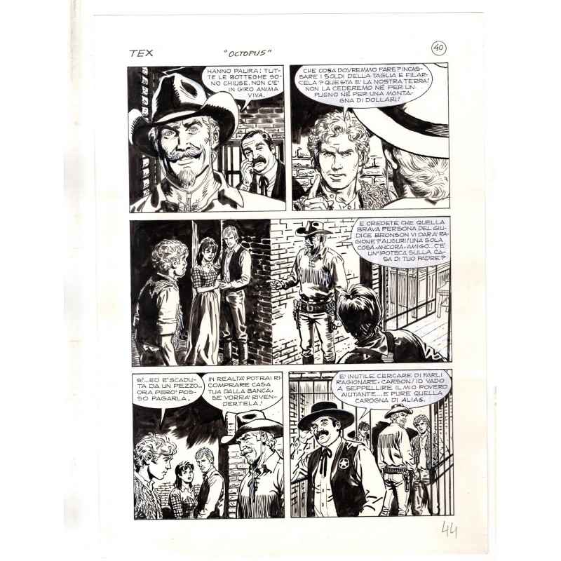 Tex - La banda dei serpenti - p.44 - Ernesto Seijas - Tavola Originale  - 2016
