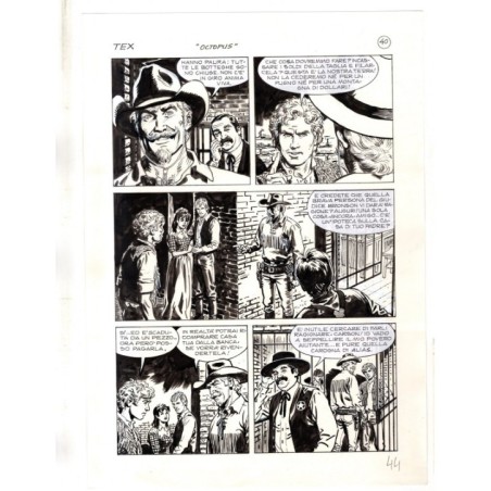 Tex - La banda dei serpenti - p.44 - Ernesto Seijas - Tavola Originale  - 2016