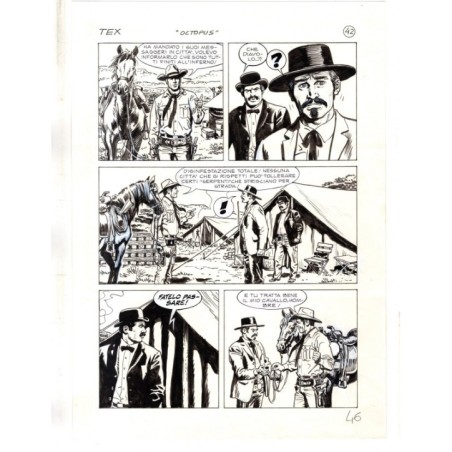 Tex - La banda dei serpenti - p.46 - Ernesto Seijas - Tavola Originale  - 2016
