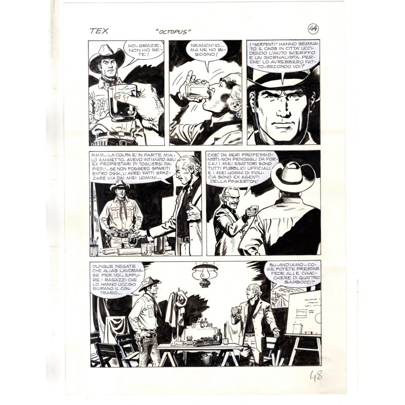 Tex - La banda dei serpenti - p.48 - Ernesto Seijas - Tavola Originale  - 2016