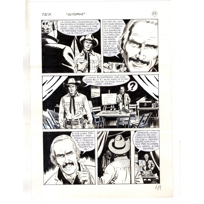 Tex - La banda dei serpenti - p.49 - Ernesto Seijas - Tavola Originale  - 2016