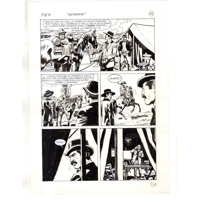 Tex - La banda dei serpenti - p.50 - Ernesto Seijas - Tavola Originale  - 2016