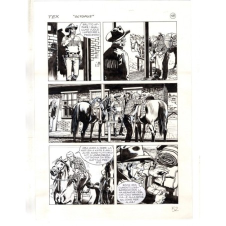 Tex - La banda dei serpenti - p.52 - Ernesto Seijas - Tavola Originale  - 2016