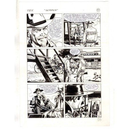 Tex - La banda dei serpenti - p.55 - Ernesto Seijas - Tavola Originale  - 2016