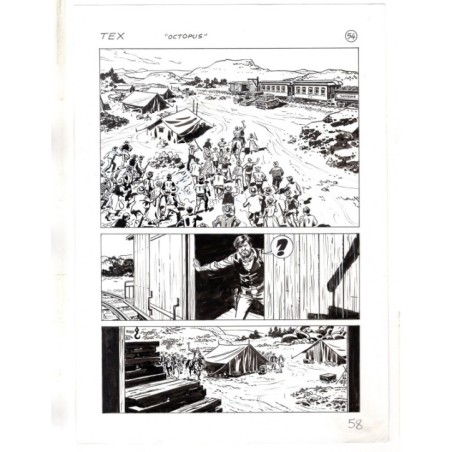 Tex - La banda dei serpenti - p.58 - Ernesto Seijas - Tavola Originale  - 2016