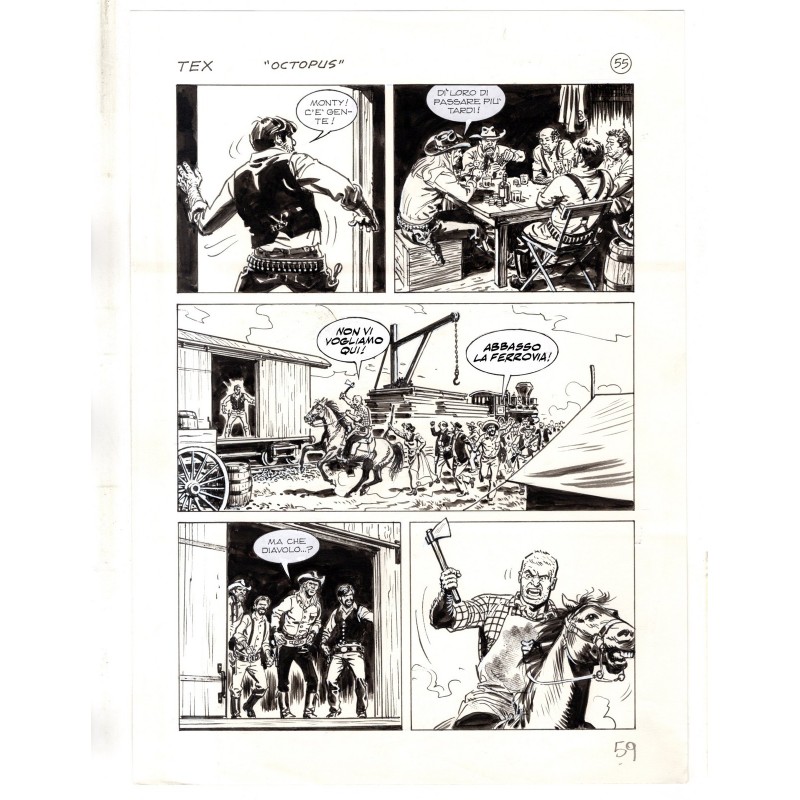 Tex - La banda dei serpenti - p.59 - Ernesto Seijas - Tavola Originale  - 2016