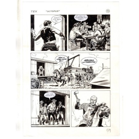 Tex - La banda dei serpenti - p.59 - Ernesto Seijas - Tavola Originale  - 2016